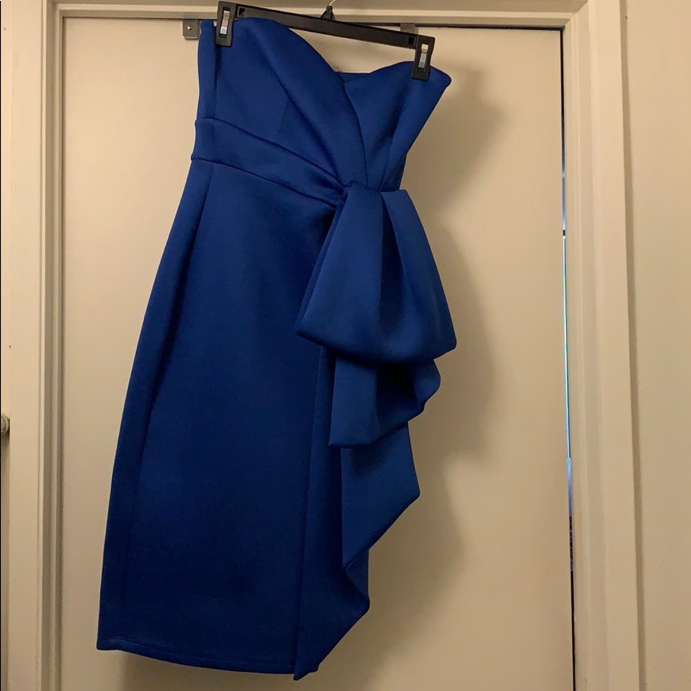 Royal Blue Strapless Dress